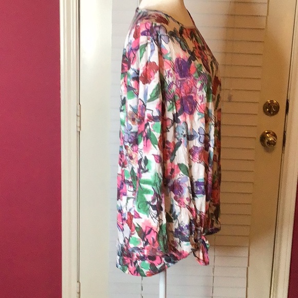 Ali Miles Multicolor Floral Blouse NWT - Picture 5 of 12